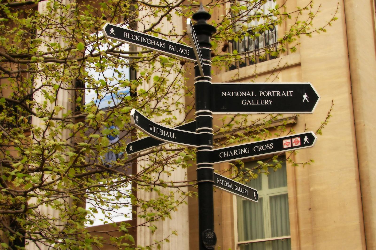A street signpost pointing in several directions, evoking screen-to-screen Flutter navigation.
